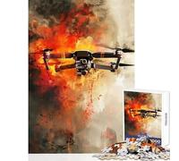 for Adults 1000 Piece Puzzle Drone Warfare Educational Toy Birthday Gift for Educational Game Decompressing Intellectual Size 50x75cm