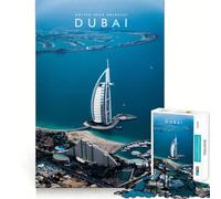 for Adults 1000 Piece Puzzle Dubai UAE Sharp Cut Art Smart Challenge Fun Idle Time Game Christmas Wall Decor (50x75cm)