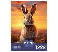 for Adults 1000 Piece Puzzle Easter Bunny At Sunrise Puzzles for Adults Hands-on Game Staycation Kill Time Unique Gifts for Birthday And Christmas 38x26cm/1000pcs