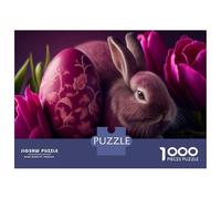 for Adults 1000 Piece Puzzle Easter Egg with Rabbit Jigsaw Anti-Stress Toys Presents for Women Unique Gifts for Birthday And Christmas 38x26cm/1000pcs