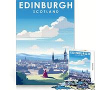 for Adults 1000 Piece Puzzle Edinburgh Scotland Travel Precise Joint Play Smart Brain Toy Free Time Game Birthday Mind Gift (38x52cm)