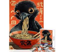 for Adults 1000 Piece Puzzle Emu Eating Ramen Practical Game for The Whole Family Toy Wall Decor Train Your Brain And Hands (38x26cm)