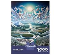 for Adults 1000 Piece Puzzle Enchanted Fantasy Landscape with Angels And Seraphim Jigsaw Puzzle Toy Wall Decor A Work of Art Unique Gifts for Birthday And Christmas 70x50cm/1000pcs