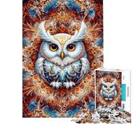 for Adults 1000 Piece Puzzle Ethereal Enigma Owl Jigsaw for Teenagers Pattern Assembly Parent-child Interaction Birthday And Unique Gifts (Size 50x75cm)