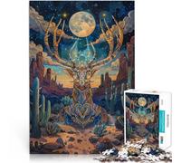 for Adults 1000 Piece Puzzle Fantasy Deer~ Made of wood,for age 14 years and over Beautiful design gameBeautiful design game Games Toys Gift。size:50x75cm/14.96x20.47inch