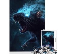 for Adults 1000 Piece Puzzle Ferocious Possessed Rat Jigsaw for Teenagers Pattern Assembly Parent-child Interaction Birthday And Unique Gifts (38x52cm)