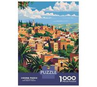 for Adults 1000 Piece Puzzle Fez, Morocco Travel Puzzles for Adults Hands-on Game Staycation Kill Time Unique Gifts for Birthday And Christmas 38x26cm/1000pcs