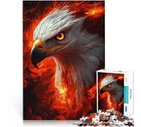 for Adults 1000 Piece Puzzle Fire Eagle Made of wood，for and from 14 years and over Intellectual toy game Great gift for gaming。size：50x75cm/14.96x20.47inch
