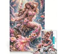 for Adults 1000 Piece Puzzle Flower Fantasy Mermaid, Educational Games, Difficult And Challenge, for Is Ideal As A Gift 50X75CM