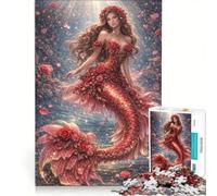 for Adults 1000 Piece Puzzle Flower Fantasy Mermaid, Educational Games, Difficult And Challenge, for Is Ideal As A Gift 50X75CM