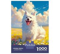 for Adults 1000 Piece Puzzle Fluffy Dog Japanese Art Puzzles for Adults Hands-on Game Staycation Kill Time Unique Gifts for Birthday And Christmas 52x38cm/1000pcs