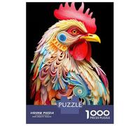 for Adults 1000 Piece Puzzle Fractal Chicken 01 Puzzles for Adults Hands-on Game Staycation Kill Time Unique Gifts for Birthday And Christmas 52x38cm/1000pcs