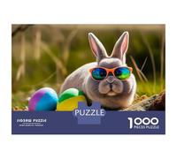 for Adults 1000 Piece Puzzle Funny Bunny Easter Jigsaw Anti-Stress Toys Presents for Women Unique Gifts for Birthday And Christmas 70x50cm/1000pcs