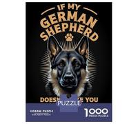 for Adults 1000 Piece Puzzle Funny German Shepherd Pun Puzzles for Adults Brain Teaser Game Perfect Decoration Difficult And Challenge 70x50cm/1000pcs