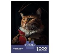 for Adults 1000 Piece Puzzle Funny Napoleon Emperor Cat Puzzles for Adults Hands-on Game Staycation Kill Time Unique Gifts for Birthday And Christmas 70x50cm/1000pcs