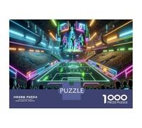 for Adults 1000 Piece Puzzle Futuristic Soccer Stadium Lighting Jigsaw Puzzle Anti-Stress Toys Difficult Hard Unique Gifts for Birthday And Christmas 52x38cm/1000pcs