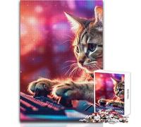 for Adults 1000 Piece Puzzle Gaming Cat Rage Quits Toys Educational Games Home Decoration Gift For Birthdays Size 50x75cm