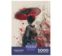 for Adults 1000 Piece Puzzle Geisha with Umbrella Puzzles for Adults Hands-on Game Staycation Kill Time Unique Gifts for Birthday And Christmas 70x50cm/1000pcs