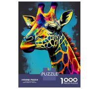 for Adults 1000 Piece Puzzle Giraffe Animal PopArt Puzzles for Adults Hands-on Game Staycation Kill Time Unique Gifts for Birthday And Christmas 52x38cm/1000pcs
