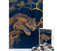 for Adults 1000 Piece Puzzle Golden Jaguar Practical Game for The Whole Family Toy Wall Decor Train Your Brain And Hands (38x26cm)