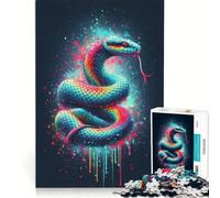 for Adults 1000 Piece Puzzle Graffiti Snake, Educational Games, Difficult And Challenge, for Is Ideal As A Gift 38X52CM