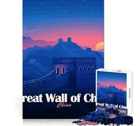 for Adults 1000 Piece Puzzle Great Wall of China at Sunset Precise Joint Play Smart Brain Toy Free Time Game Birthday Mind Gift (50x75cm)