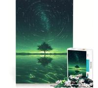 for Adults 1000 Piece Puzzle Green Sky’s Silent Mirror, Educational Games, Difficult And Challenge, for Is Ideal As A Gift 38X26CM