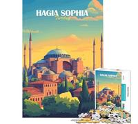 for Adults 1000 Piece Puzzle Hagia Sophia Istanbul Addictive Toys to Cultivate Patience Practical Game Tough Challenge Birthday Gifts (Size 38x26cm)