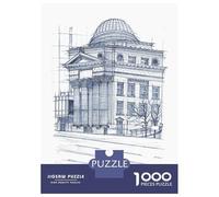 for Adults 1000 Piece Puzzle Hand Drawn Bank of Toronto Jigsaws for Adults Toy Wall Decor Enhance Memory Unique Gifts for Birthday And Christmas 52x38cm/1000pcs