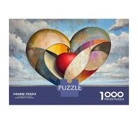 for Adults 1000 Piece Puzzle Heart-Shaped Apple Painting-1 Jigsaw Puzzle Toy Wall Decor A Work of Art Unique Gifts for Birthday And Christmas 70x50cm/1000pcs