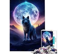 for Adults 1000 Piece Puzzle Howl At The Moon Impossible Game for Educational Game Challenge Toy Funny Gifts Enhance Memory (Size 38x52cm)