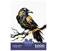 for Adults 1000 Piece Puzzle Ink Raven Jigsaws for Adults Toy Wall Decor Enhance Memory Unique Gifts for Birthday And Christmas 38x26cm/1000pcs
