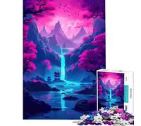 for Adults 1000 Piece Puzzle Japan Cherry Blossom Art Addictive Toys to Cultivate Patience Practical Game Tough Challenge Birthday Gifts (Size 38x26cm)