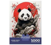 for Adults 1000 Piece Puzzle Japan Ink Panda Teenager Puzzles Relax Games Improve Memory Unique Gifts for Birthday And Christmas 52x38cm/1000pcs