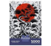 for Adults 1000 Piece Puzzle Japanese Bonsai Tree Ink Teenager Puzzles Relax Games Improve Memory Unique Gifts for Birthday And Christmas 70x50cm/1000pcs