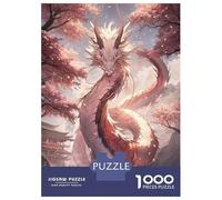 for Adults 1000 Piece Puzzle Japanese Sakura Dragon Puzzles for Adults Hands-on Game Staycation Kill Time Unique Gifts for Birthday And Christmas 52x38cm/1000pcs