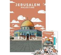 for Adults 1000 Piece Puzzle Jerusalem Palestine Design Fun at Home Activities, Precision Cutting Practical Game Suitable for Ages 14 And Up (50X75CM)