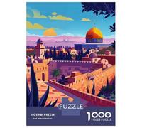 for Adults 1000 Piece Puzzle Jerusalem Skyline Teenager Puzzles Relax Games Improve Memory Unique Gifts for Birthday And Christmas 38x26cm/1000pcs