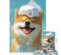 for Adults 1000 Piece Puzzle Joyful Shiba Smile - Practical Game for The Whole Family Toy Wall Decor Train Your Brain And Hands (38x26cm)