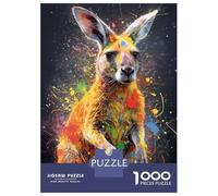 for Adults 1000 Piece Puzzle Kangaroo Painting Puzzles for Adults Brain Teaser Game Perfect Decoration Difficult And Challenge 70x50cm/1000pcs