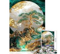 for Adults 1000 Piece Puzzle Kinstugi Gold Bonsai Practical Game for The Whole Family Toy Wall Decor Train Your Brain And Hands (38x26cm)