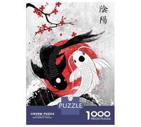 for Adults 1000 Piece Puzzle Koi Fish Yin Yang RubyArt Puzzles for Adults Brain Teaser Game Perfect Decoration Difficult And Challenge 52x38cm/1000pcs
