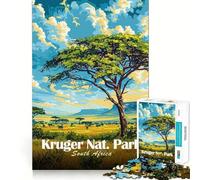 for Adults 1000 Piece Puzzle Kruger National Park, South Africa Sharp Cut Art Smart Challenge Fun Idle Time Game Christmas Wall Decor (38x26cm)