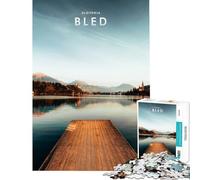 for Adults 1000 Piece Puzzle Lake Bled Slovenia Impossible Game for Educational Game Challenge Toy Funny Gifts Enhance Memory (Size 38x26cm)