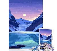 for Adults 1000 Piece Puzzle Lake Louise at Night Puzzle For Teenagers Stress Reliever Difficult And Challenge Toy Intellectual Game (50x75cm)