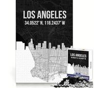for Adults 1000 Piece Puzzle Los Angeles City Map Precise Joint Play Smart Brain Toy Free Time Game Birthday Mind Gift (50x75cm)