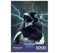 for Adults 1000 Piece Puzzle Magpie Lightning Puzzles for Adults Hands-on Game Staycation Kill Time Unique Gifts for Birthday And Christmas 38x26cm/1000pcs