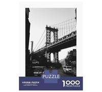 for Adults 1000 Piece Puzzle Manhattan Bridge NYC Puzzles for Adults Brain Teaser Game Perfect Decoration Difficult And Challenge 52x38cm/1000pcs