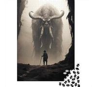 for Adults 1000 Piece Puzzle Monster Encounter in Dark Cavern Jigsaws for Adults Toy Wall Decor Enhance Memory Unique Gifts for Birthday And Christmas 70x50cm/1000pcs