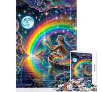 for Adults 1000 Piece Puzzle Moonlit Rainbow Dreams Practical Game for The Whole Family Toy Wall Decor Train Your Brain And Hands (50x75cm)